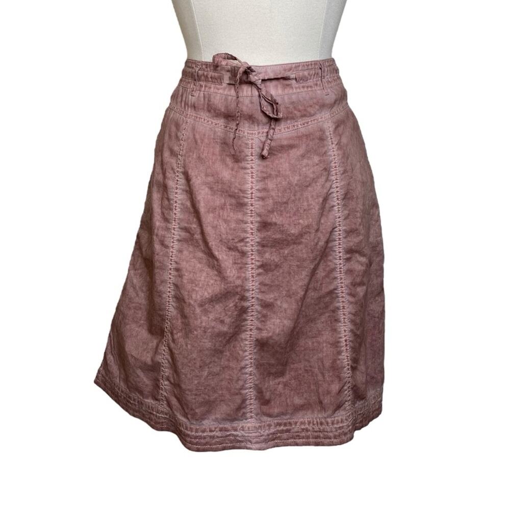 Sandwich Tie Waist Cotton Mini Skirt Women's Size 36 Minimalist